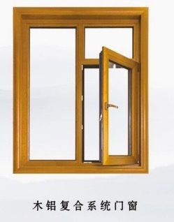 перерыв деревянного цвета 3D термальный сползая дверь и окно алюминиевого сплава